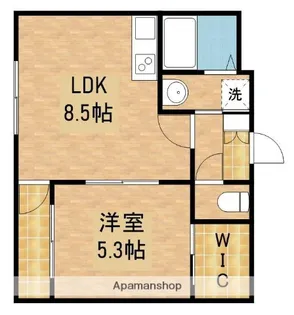 メルヴェユーイーグル【1階】の間取り