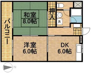 マンハイム伊藤Ⅱ【2階】の間取り