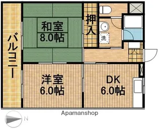 マンハイム伊藤Ⅱ【2階】の間取り