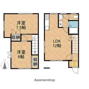 ベルシャルム【A-1号室】の間取り