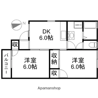 セジュールイシャラヤマ【201号室】の間取り