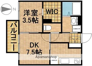 グランメール【1階】の間取り