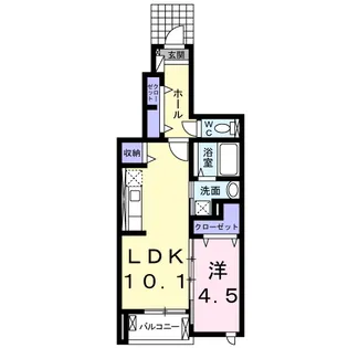 ラフレシール三島Ⅱ【1階】の間取り