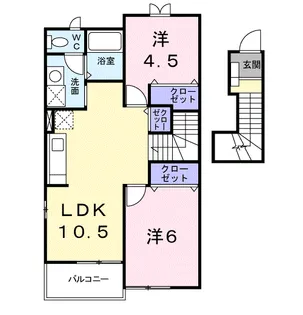 ボヌール【2階】の間取り