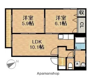 プレミールA【2階】の間取り