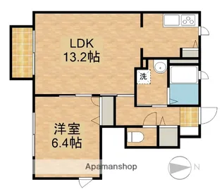 グレイスコートⅠA【1階】の間取り
