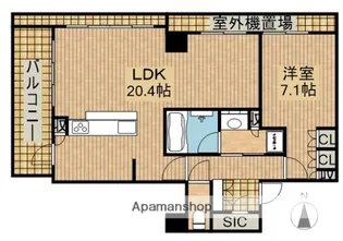 プレミスト浜松中央タワー【4階】の間取り