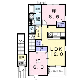 サンライズⅡ【2階】の間取り