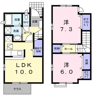 K・M CASA【1階】の間取り