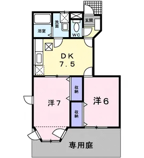 サンパティークB【1階】の間取り