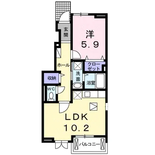 クレール【1階】の間取り