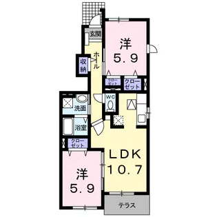 エーデル・ハイム西都台【1階】の間取り