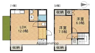 静岡県浜松市中央区初生町【テラスハウス】の間取り