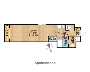 ハピネス北田町【3階】の間取り