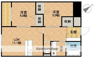 ヴェルデKITATERA【2階】の間取り