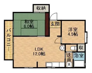 ビラミナミB【2階】の間取り