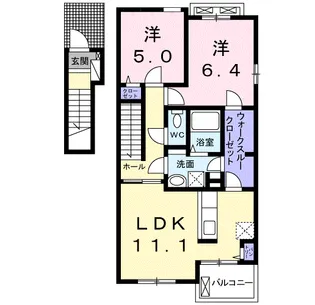 プリムローズⅢ【2階】の間取り