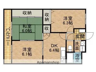 3DKの間取り画像