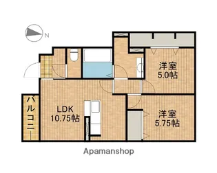 静岡県袋井市上山梨5丁目【アパート】の間取り