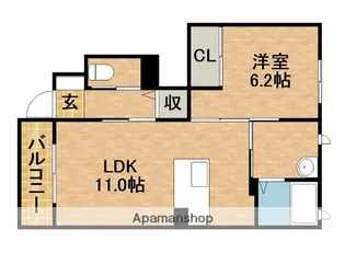 ルミエールTOKIWA【1階】の間取り