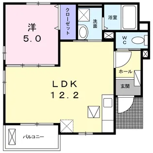 ベル高丘【1階】の間取り