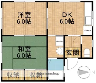 2DKの間取り画像