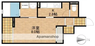 ヒルズ桜坂【3階】の間取り