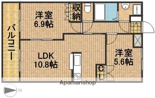 アイリス【2階】の間取り