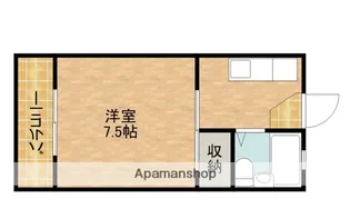 コーポ岡田【202号室】の間取り