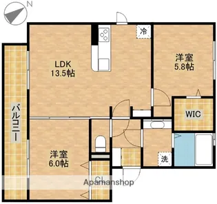 ラ・プランドール【1階】の間取り