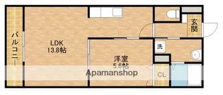 棒屋第四半田ハイツ【1階】の間取り