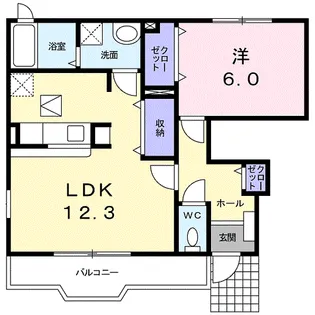 チェリッシュハウス【1階】の間取り