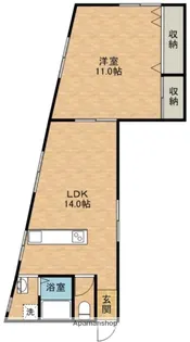 東伊場マンション【1階号室】の間取り