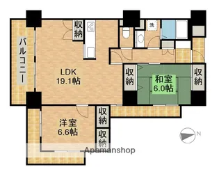 いなんば山ホームズ【2階】の間取り