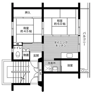 ビレッジハウス引佐2号棟【0403号室】の間取り