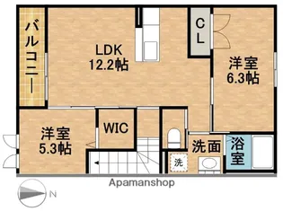 ハレクラニ【2階】の間取り