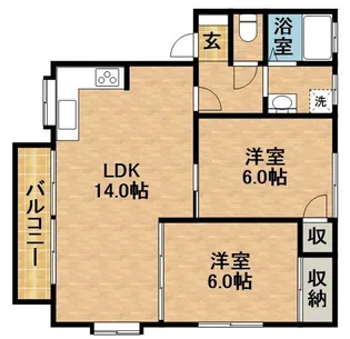 グリーンピアA【2階】の間取り