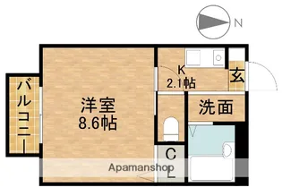 ポップハウスC【202号室】の間取り