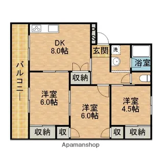 静岡県藤枝市天王町3丁目【マンション】の間取り