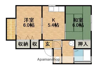 グリーンコートB【201号室】の間取り