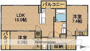 リンボックF【103号室】の間取り
