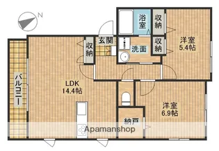 BRAVE HILLS【2階】の間取り