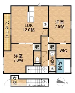 レセンテ・ウィルB【2階】の間取り