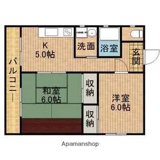 静岡県焼津市中新田【アパート】の間取り