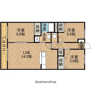 モン・パリス【201号室】の間取り