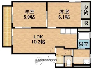 ル パンA【201号室】の間取り