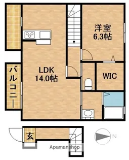 グラングレースⅢ【201号室】の間取り