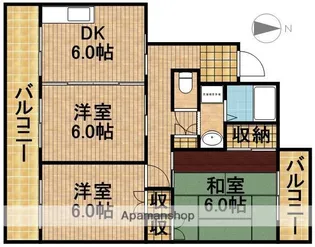 コートビレッジ山手B【302号室】の間取り