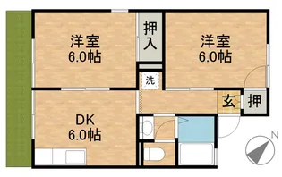 セジュールK2 南【1階】の間取り
