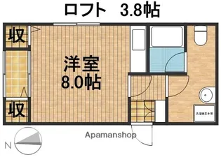 セゾンド・エル新津【201号室】の間取り